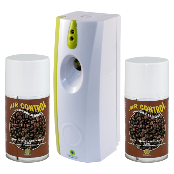Kaffee Duftspray Set: Air Free Spender + 2 Duftspray Kaffee Dosen